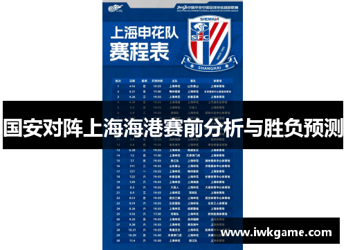 国安对阵上海海港赛前分析与胜负预测